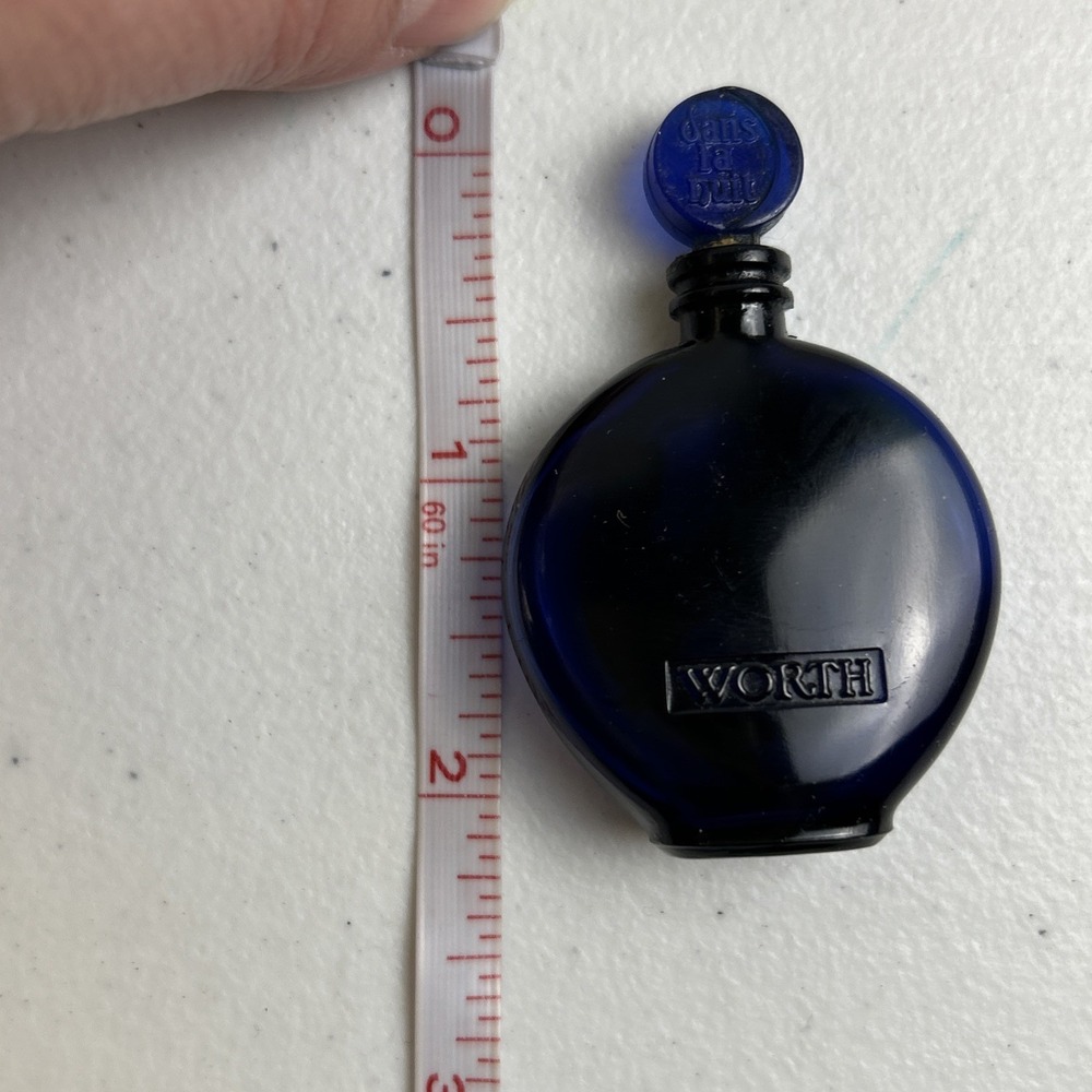 Rene Lalique - WORTH Mini Cobalt Blue Bottle, Dans La Nuit Empty - Picture 4 of 4